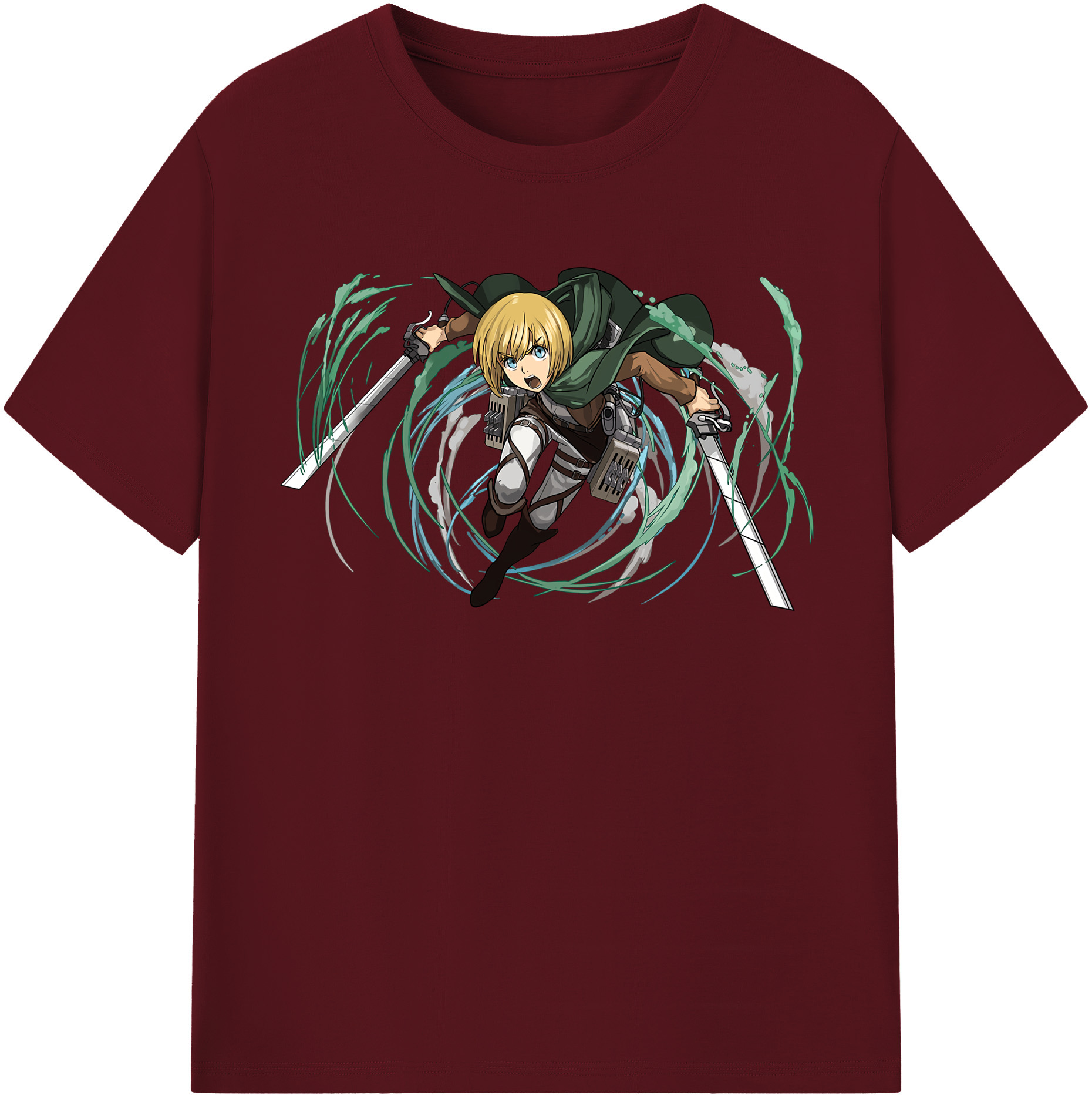 （画像用） 進撃の巨人 アルミン·アルレルト Attack on Titan Armin Arlert 綿100％半袖Tシャツ（フロントプリント）